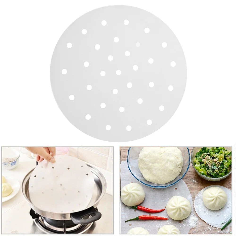 50 шт. круглая антипригарная Паровая бумага бамбуковая корзина | Дом и сад