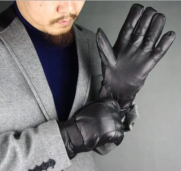 Новый Для мужчин реальные из натуральной овечьей кожи шерсть на меху Зимние