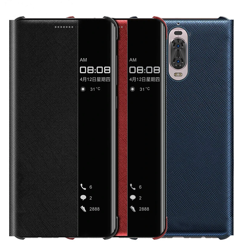 Для HUAWEI Mate 10 Pro чехол Роскошный умный чип вид на окно Флип из натуральной кожи спортивный автомобиль для Huawei Mate 9 Pro Чехол Для Телефона