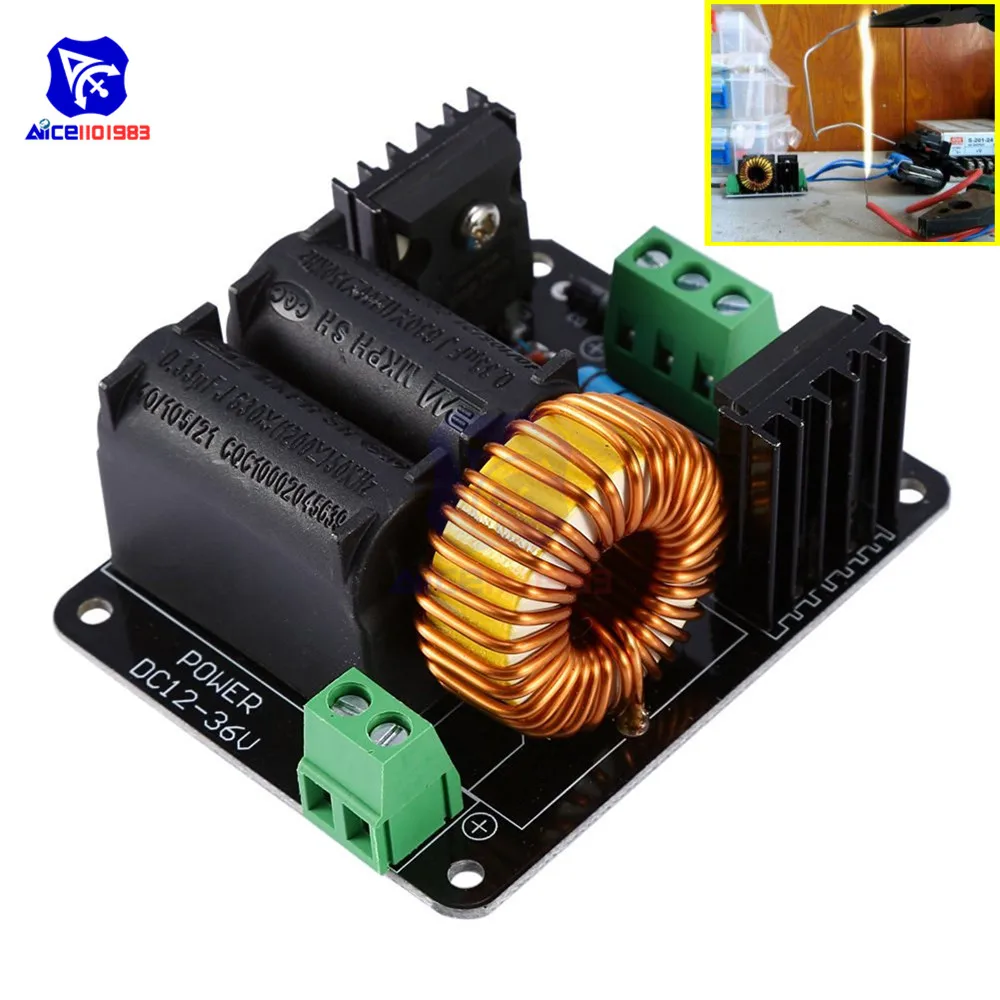 Diymore DC 12 36 в 10A 300 Вт ZVS катушка Tesla высоковольтный генератор драйвер плата разряда