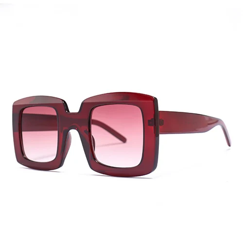 C6 Red.Grad red Emosnia, унисекс, квадратные Винтажные Солнцезащитные очки, очки, солнечные очки, оправа, солнцезащитные очки, мужские очки, градиентные оттенки, Oculos UV400 - Цвет линз: C6 Red.Grad red