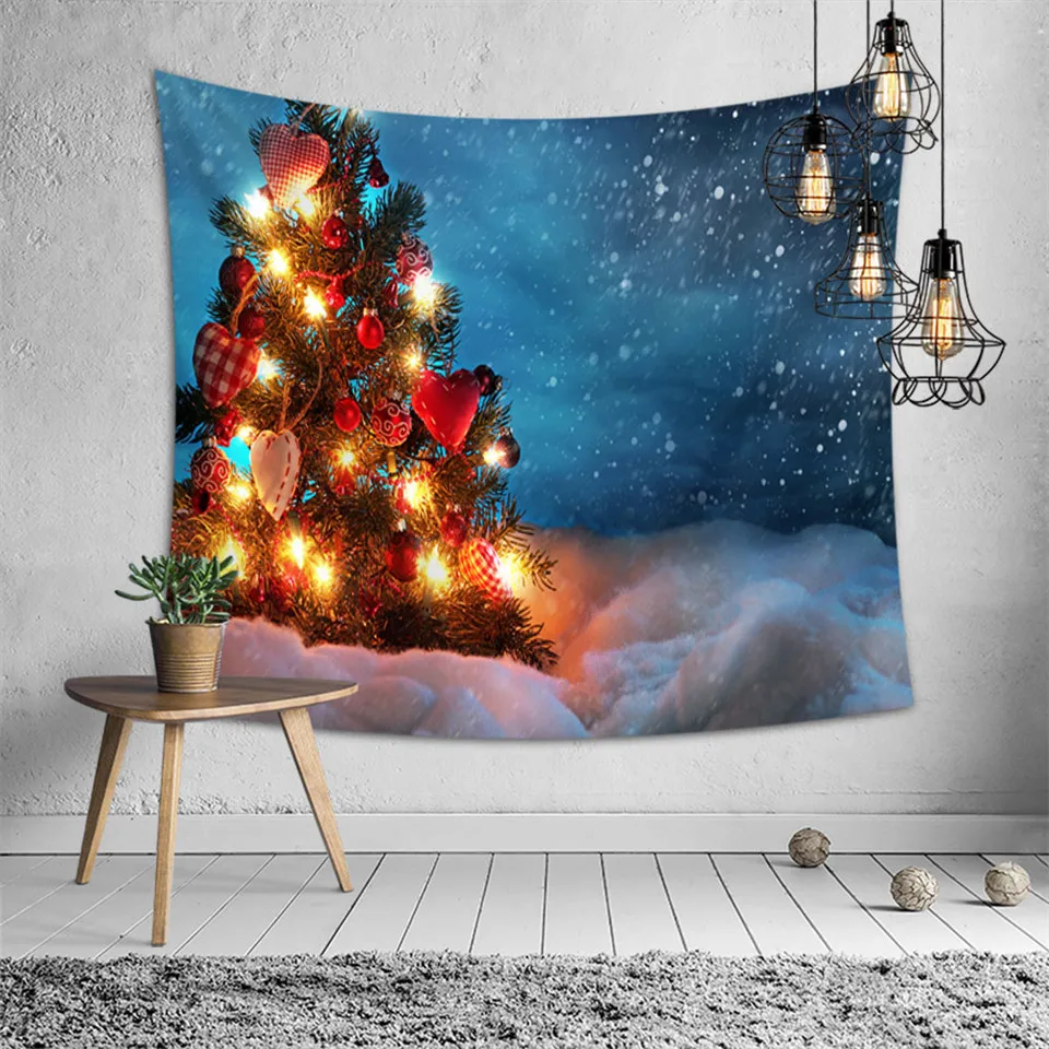 SOFTBATFY Christmas Decor Tapestry Headboard Wall Art Bedspread Dorm Home | Дом и сад