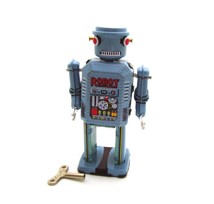 MS416 винтажные детские игрушки оловянные роботы заводные домашняя коллекция