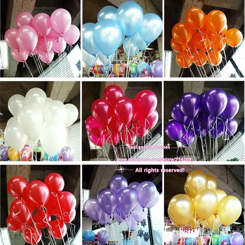 50pcs/lot 10inch White Latex Balloon Air Balls Inflatable Wedding Party Decoration Birthday Kid Float Balloons Kids Toys | Дом и сад