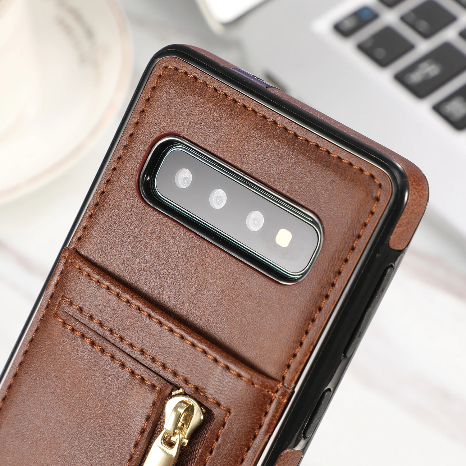 Чехол из искусственной кожи для Samsung S9 S8 S10 Plus S10e чехол Роскошный кошелек карта ТПУ