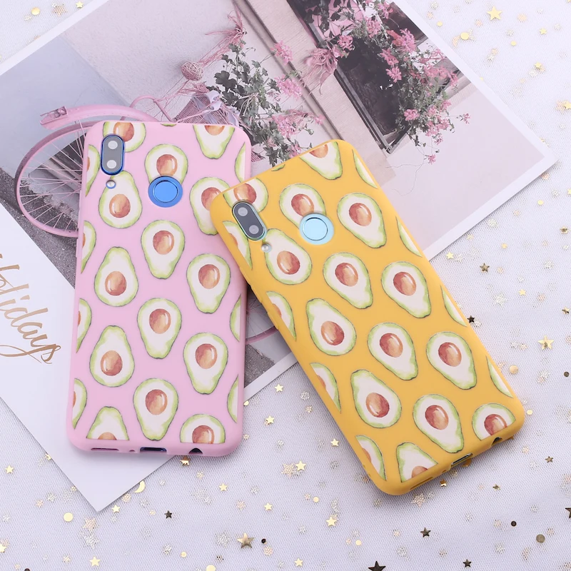 Для Xiaomi Mi Redmi Note 5 6 7 8 9 10 lite Pro Plus милые авокадо мультфильм конфеты силиконовый