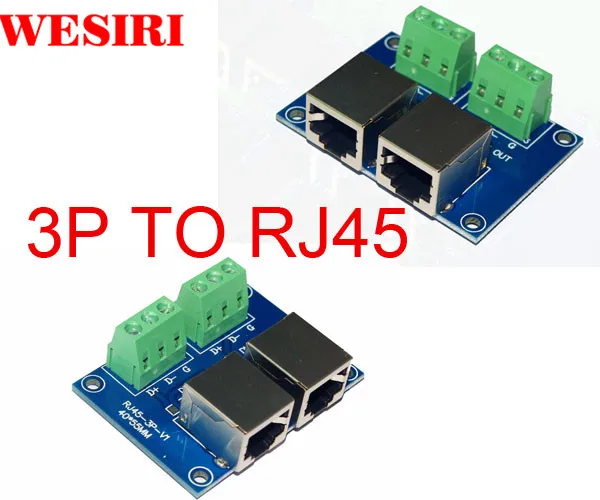 3-контактный переходник для терминала с 3P на RJ45 пластина контроллера DMX512 | Лампы и