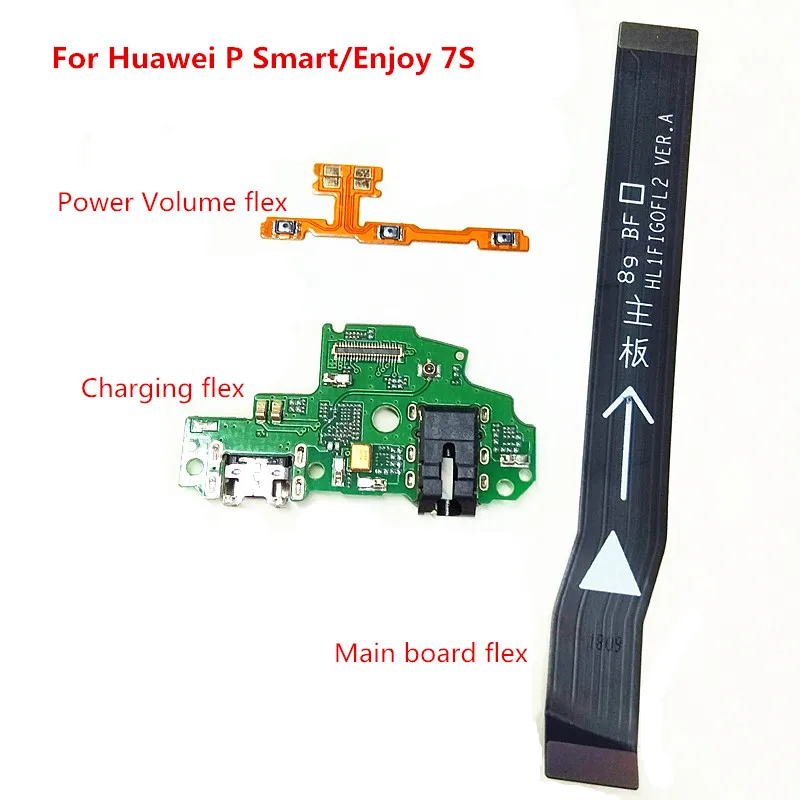 Материнская плата с разъемом для USB порта зарядки и гибким кабелем Huawei P Smart /Enjoy