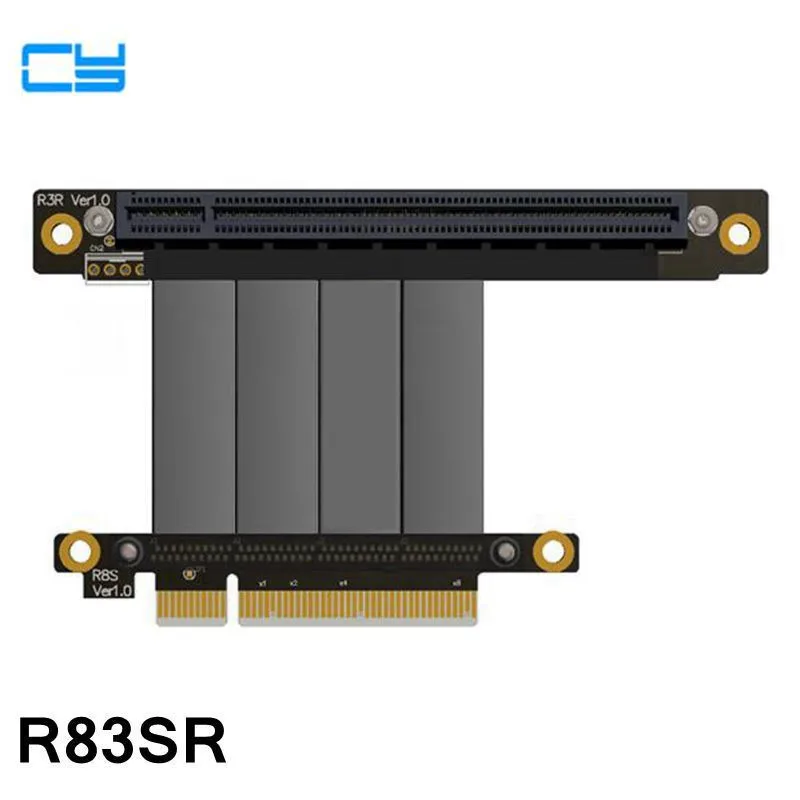 Riser Gen3.0 PCI E PCIe x8 к x16 видеокарта удлинитель ленточный кабель налокотник дизайн 64G/bps