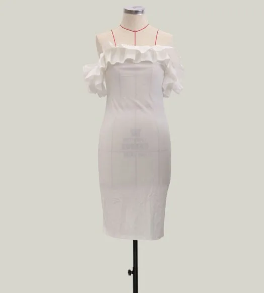Сексуальное Белое гофрированное вечернее платье с вырезом лодочкой vestidos 2019