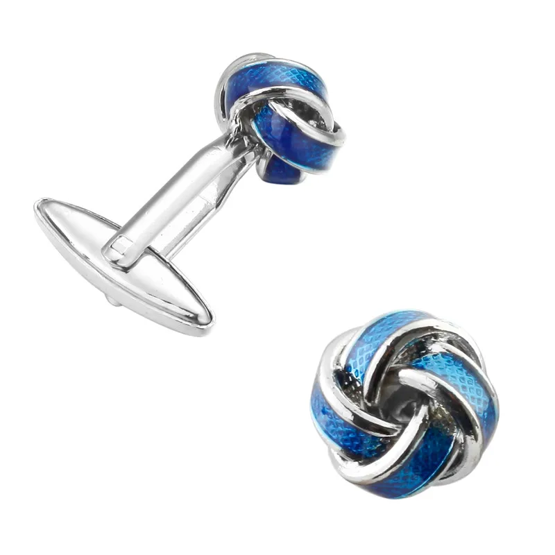 Высококачественные Медные синие золотые запонки KC мужские французские для