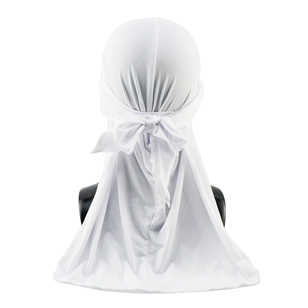 Helisopus хип-хоп платок высокая эластичность галстук длинный хвост кепки спандекс дюраг мужские модные аксессуары для волос уличная одежда
