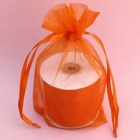 

Free Shipping 500pcs/lot Orange Organza Bags 7x9cm Christmas Wedding Gift Bags,Jewelry Bags Gift packing Pouches