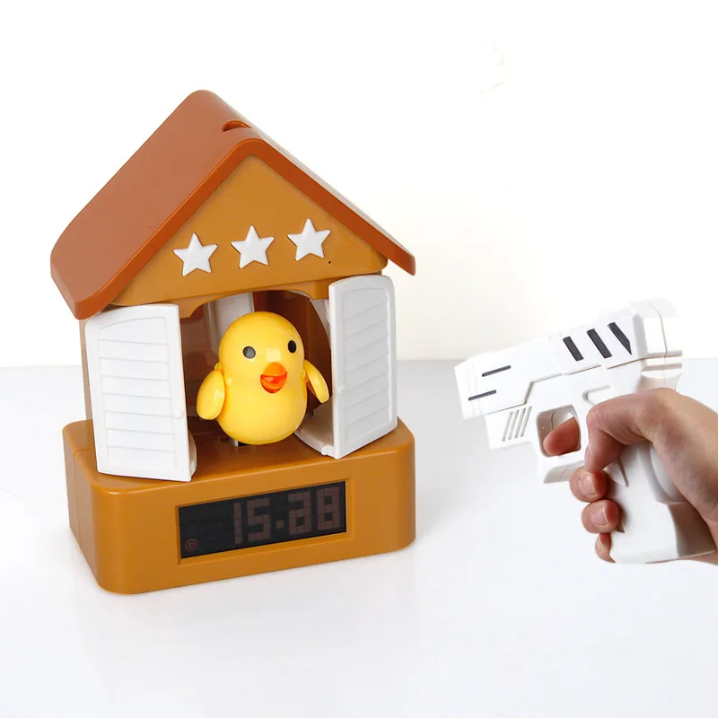 Новый список креативные часы cuckoo пистолет будильник мини модный необычный новый