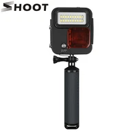 shoot 1000lm diving led light waterproof case for gopro hero 7 6 5 black 4 3 silver action camera with accessory for go pro 7 6