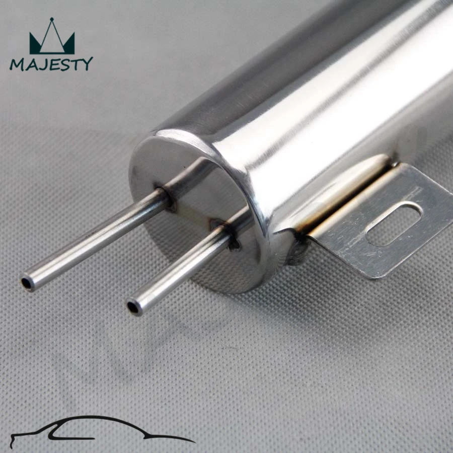 2" x 15" POLISHED STAINLESS STEEL 22 OZ RADIATOR OVERFLOW TANK BOTTLE CATCH CAN | Автомобили и мотоциклы