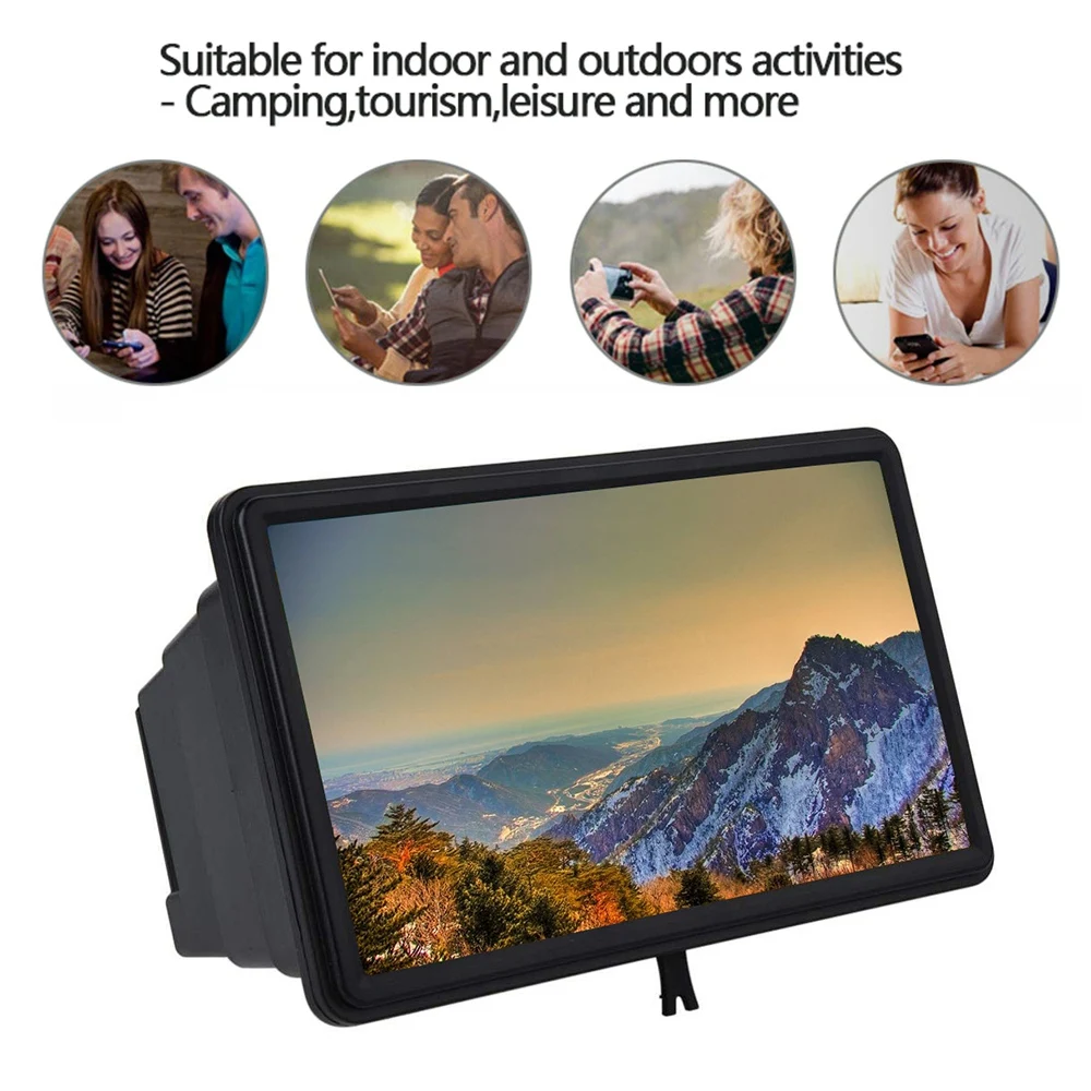 12 ''экран Лупа смартфон кино видео экран Кронштейн усилителя Складная