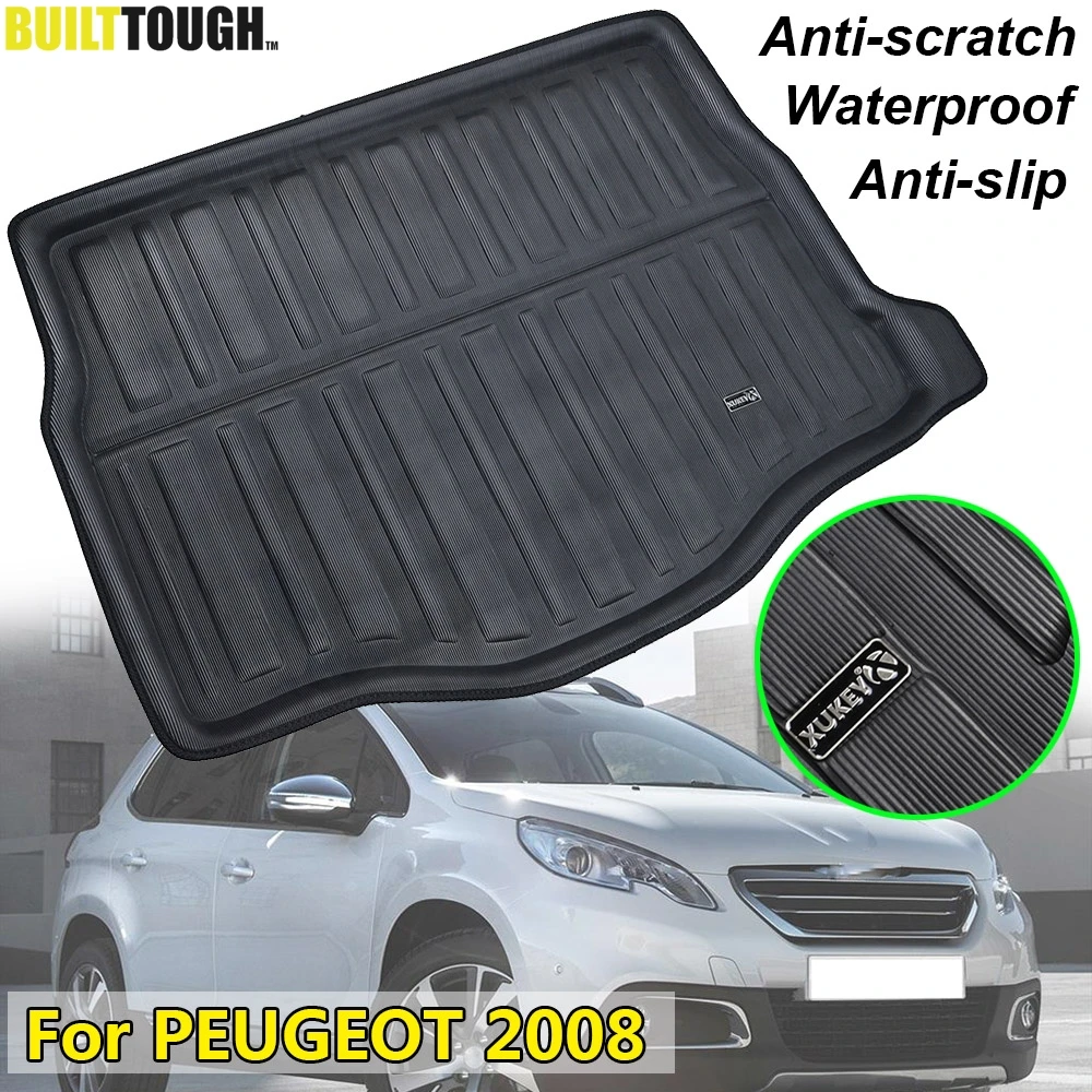 Подходит для Peugeot 2008 2013 2018 подкладка багажника заднего коврик груза поднос