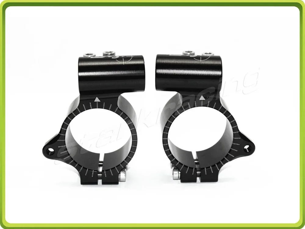 Мотоцикл 50 мм вилка трубки клип Ons Руль с ЧПУ рукоятки для Honda Kawasaki Yamaha Suzuki Aprilia Ducati Универсальный черный