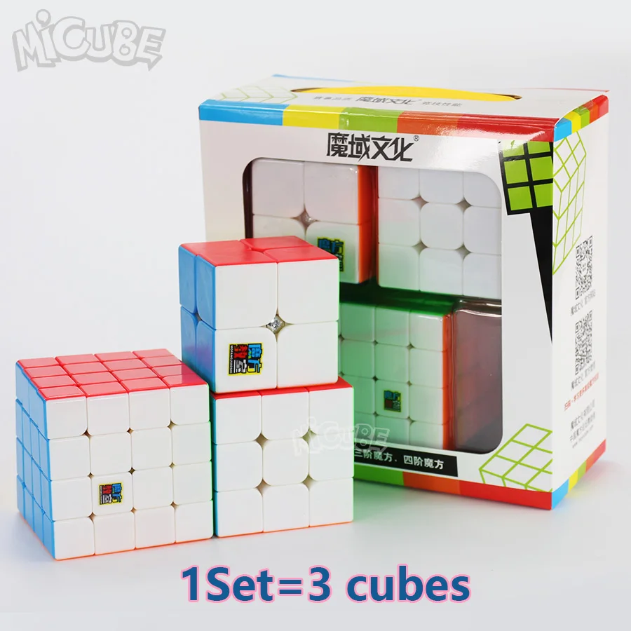 2x2/oneplus 3/OnePlus x 3 4x4 куб 3 шт./компл. подарки коробка: Mofangjiaoshi Волшебные кубики Скорость головоломка цветной игрушки для детей, подарок на день рождения, Логические