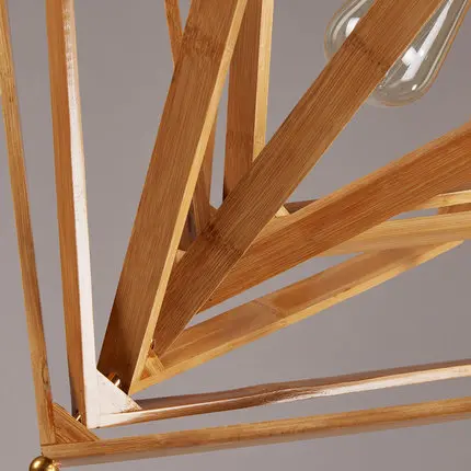 DIY Лофт стиль Дерево Бамбук Droplight Edison LED винтажные подвесные светильники столовая