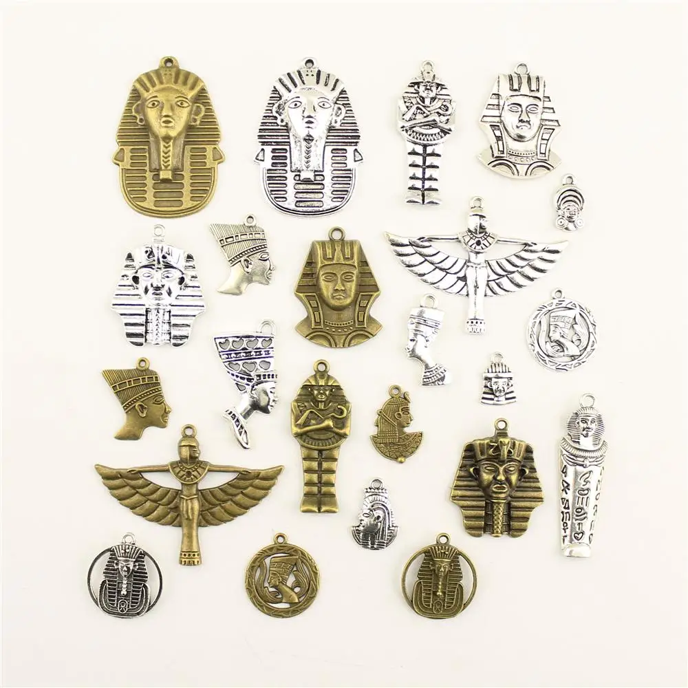 2 Pcs Egypt Pharaoh Queen Charms Pendant For DIY Jewelry Making Handmade Bracelet Necklace Key Chain Bag Accessories M030 | Украшения и