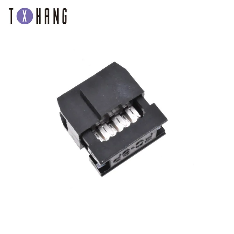 10 шт. 2 54 мм Шаг 2x5 Pin IDC наружный коллектор разъем FC 6P 10P 14P 16P 26P 50P|Интегральные схемы|