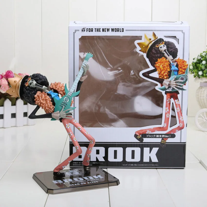 brook in box Одна деталь мертвый или живой Нико нами Луффи Усопп Санджи Чоппер Зоро 2 года спустя ПВХ фигурка одна деталь Луффи игрушка - Цвет: brook in box