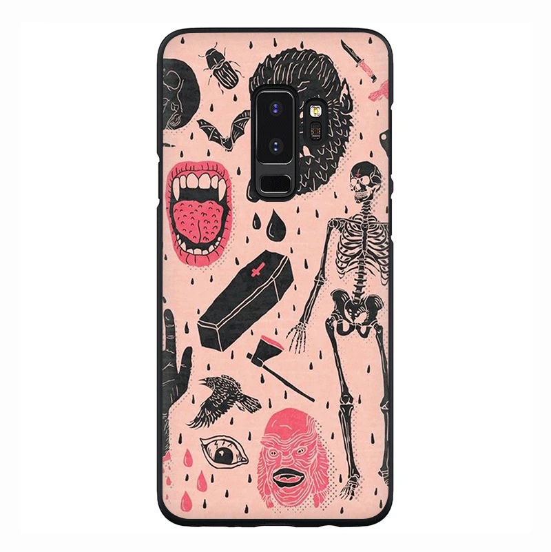 Girly пастельных ведьмы Мягкий силиконовый чехол для телефона для Samsung Galaxy S6 S7 край S8 S9 S10 плюс S10e M10 M20 M30 Note 8, 9 - Цвет: B1