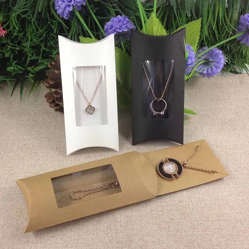 Diy Белая коробка для подушки с ПВХ коробочка прозрачным окошком 1 лот = 50 коробок +