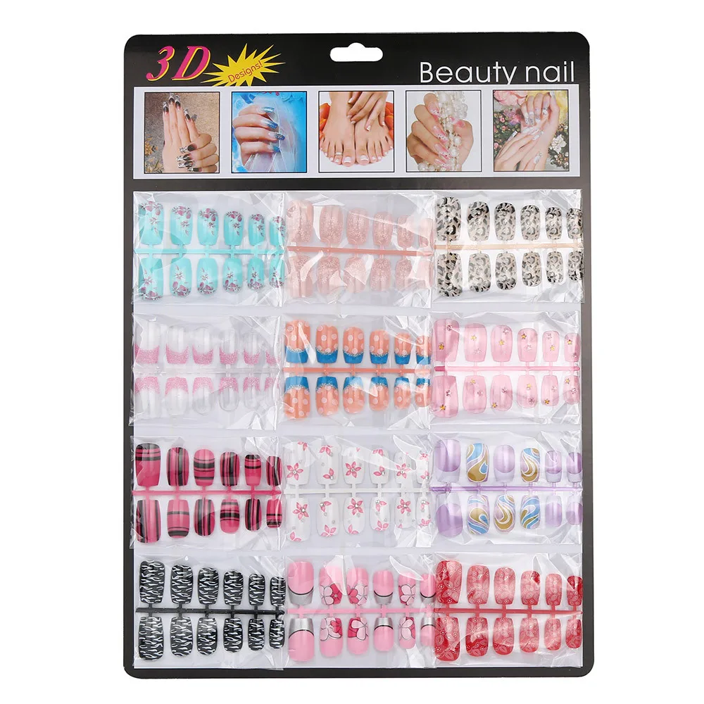 OutTop ColorWomen 144 шт. накладные ногти длинные салонные искусственные акриловый