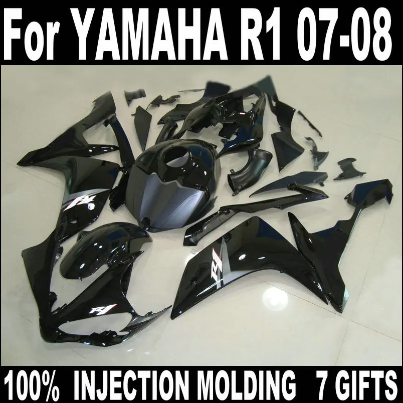 Обтекатели Black Fit 100% для литья под давлением YAMAHA R1 2007 2008 комплект обтекателей