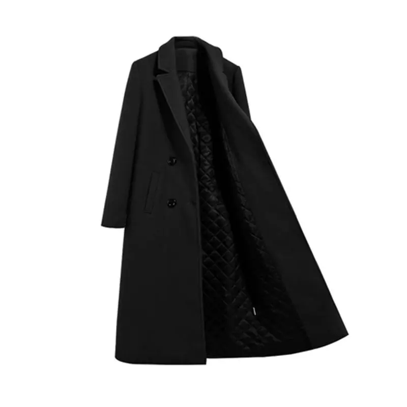 

Solid Color Women's Woolen Jacket Long Coat Autumn Casual Slim Thicken Warm Outerwear Winter Wool Coats Elegant Mujer Abrigo LQ5