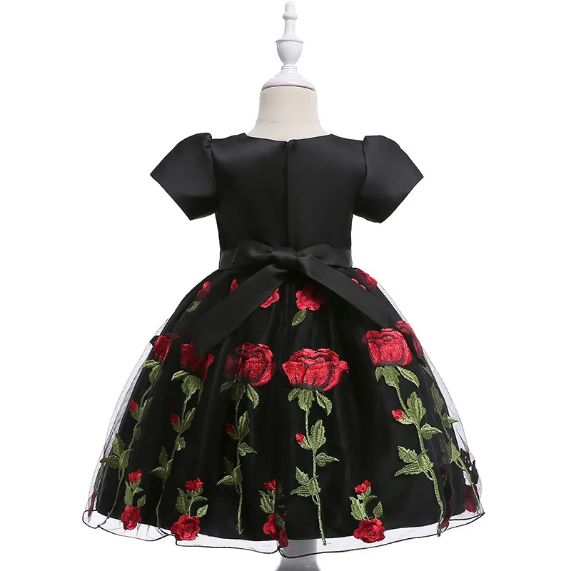 AiLe Rabbit/Новое свадебное платье с вышивкой розы черное сатиновое принцессы