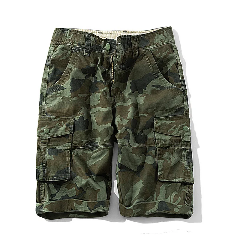 Men Sweat Shorts Camouflage Cargo Summer Cotton Short Pants Knee Length Male Fashion Clothing 2019 Wholesale 10PCS | Мужская одежда