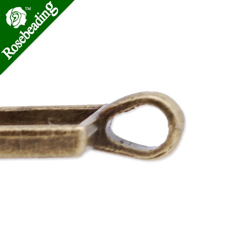 10x50 мм Прямоугольный подвесной лоток заполненный цинковым сплавом античное