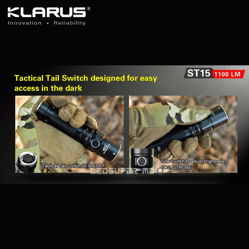 Хит продаж KLARUS ST15 CREE XP L HI V3 светодиодный 1100 люмен многофункциональный супер яркий