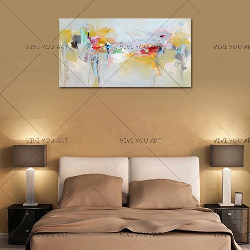 

New 100% Handmade Colorful Canvas Art Modern Art Best Abstract Painting Abstract Oil Paintings on Canvas for Home Wall Decor