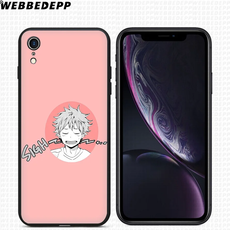 WEBBEDEPP Haikyuu Anime Soft Silicone Case for iPhone 11 Pro Xr Xs Max X or 10 8 7 6 6S Plus 5 5S SE |