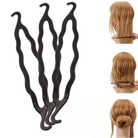 

1PCS Women Lady Fashion Magic Hair Twist Styling Clip Stick Bun Maker Braid Tool Barrette Braider Hair Band Accessories
