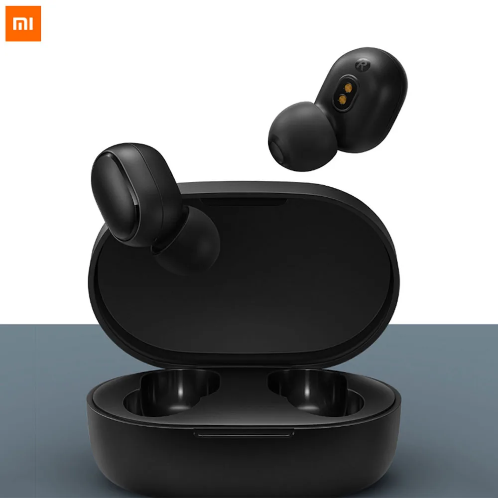 Оригинальные Xiaomi mi, красные наушники mi AirDots TWS, настоящие беспроводные Bluetooth наушники, стерео Bluetooth 5,0 mi ni гарнитура с mi c наушниками