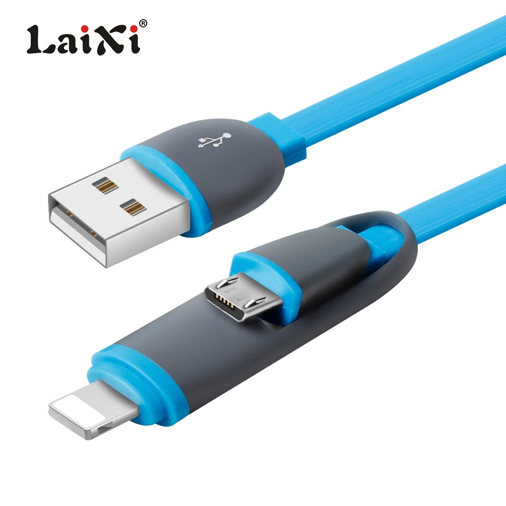 Быстрая Зарядка Кабель Micro Usb + 8Pin 2 в 1 Синхронизация Данных Зарядное Устройство