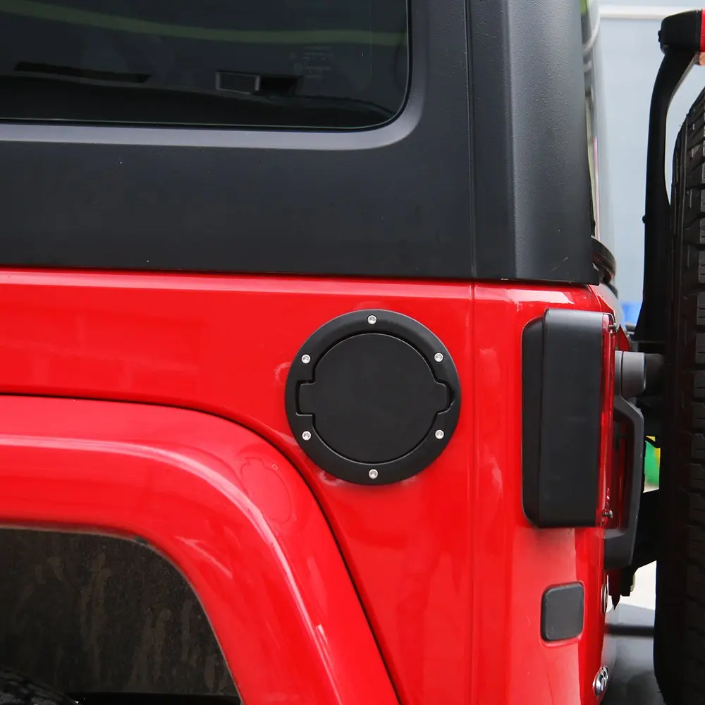 Автомобильный топливный наполнитель крышка двери Крышка бензобака для Jeep Wrangler JK Rubicon Sahara Unlimited 07-17 Алюминий Авто запасные части