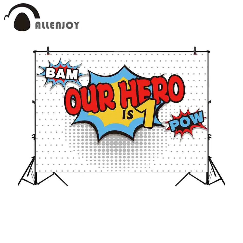 Allenjoy фотосессия фон фотография бум супер герой День рождения Дети мальчик bam pow