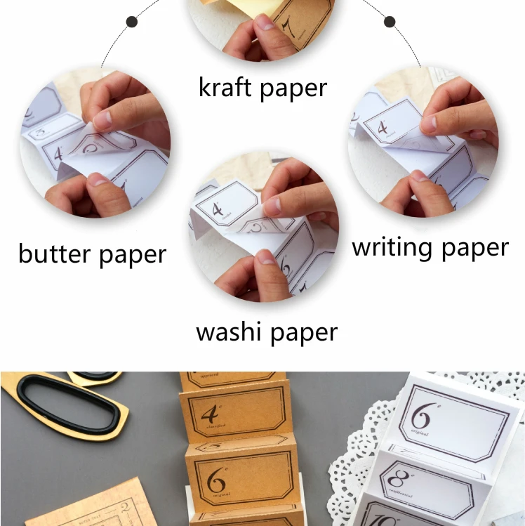 Mr paper 10 шт./лот 4 материала Васи крафт-масло блокноты для записей липкий блокнот дневник самоклеющиеся заметки бумага для заметок