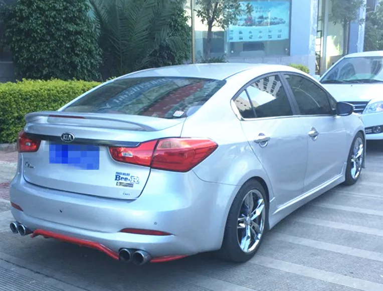 Для Kia Forte K3 2010-2015 спойлер высокого качества ABS Материал заднее крыло автомобиля