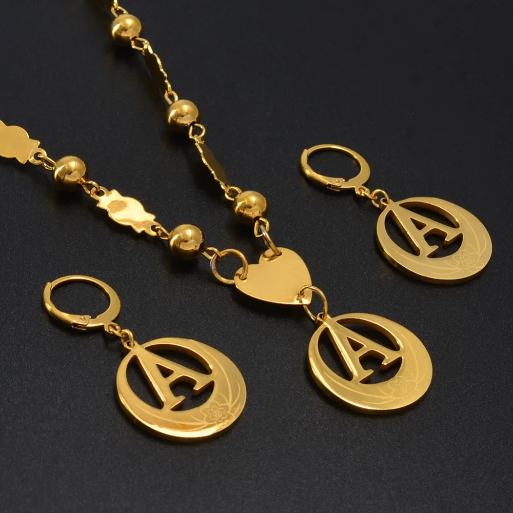 

Anniyo 2CM Letters Pendant Necklaces Initial Jewelry Flower for Women Girls Gold Color English Alphabet A-Z Jewelry Gift #073321