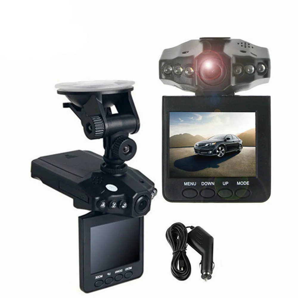 2 4 дюймов Автомобильная камера DVR 270 градусов Whirl Dash Cam светодиодный ИК светильник