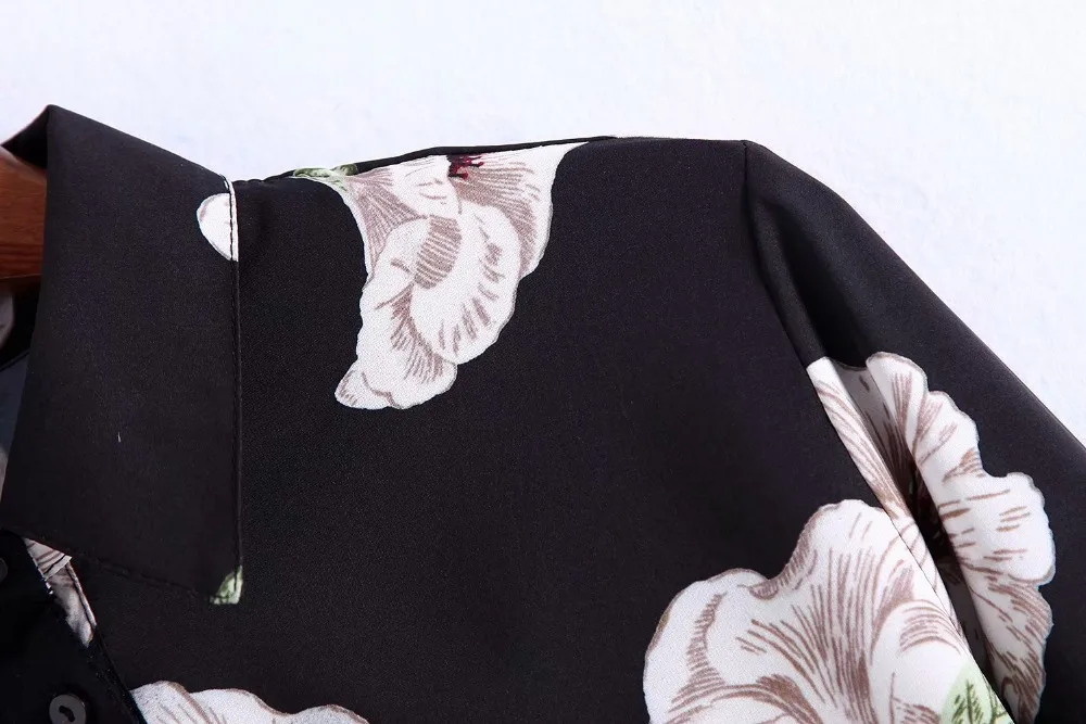 Za женские осенние Рубашки с принтом Блузки длинным рукавом рубашки Слик s Camisa Blusas