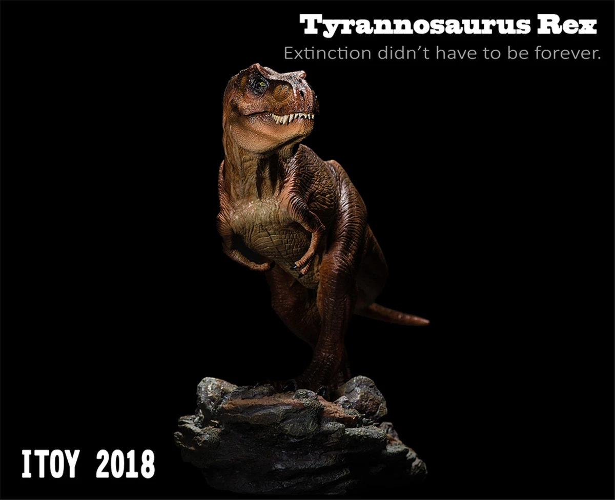 ITOY Юрский коричневый Т Рекс тираннозавр Рисунок Статуя динозавр фигурка ПВХ